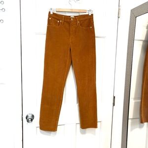 J. Crew Corduroy Pants Womens 27 Brown Rust Vintage Straight Stretch Preppy Boho